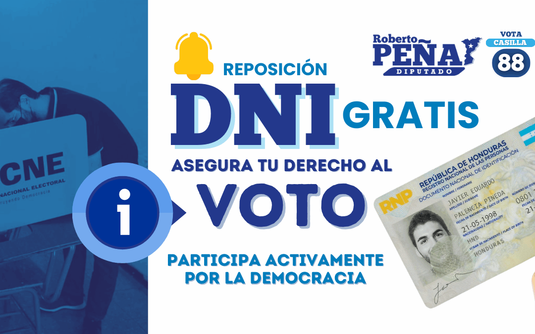 Reposición gratuita del DNI: un paso para que su voz se escuche este 30 de noviembre